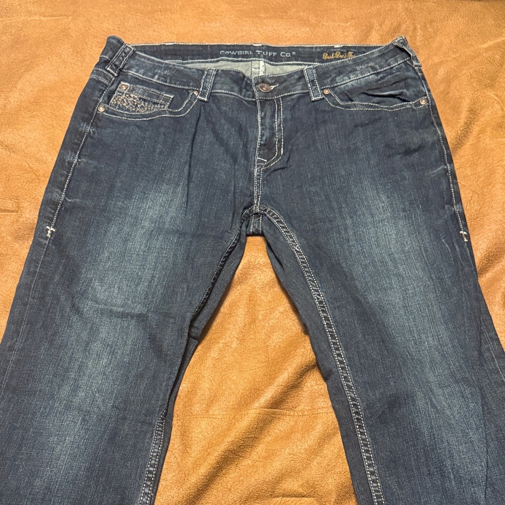 Cowgirl Tuff Women's Dark Blue Boot Cut Jeans